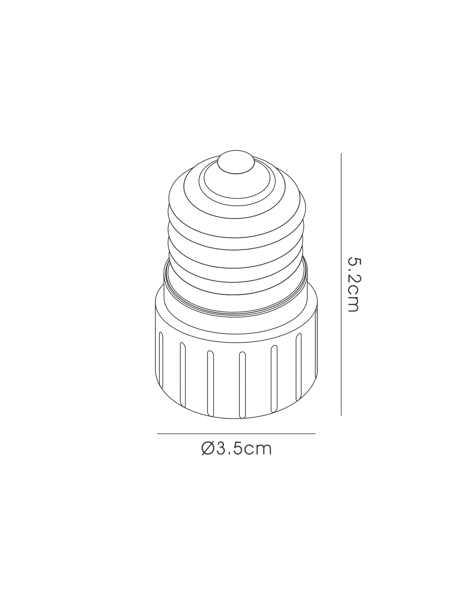 Elements E27 to GU10 Lamp Socket Converter White D0223  Deco Elements